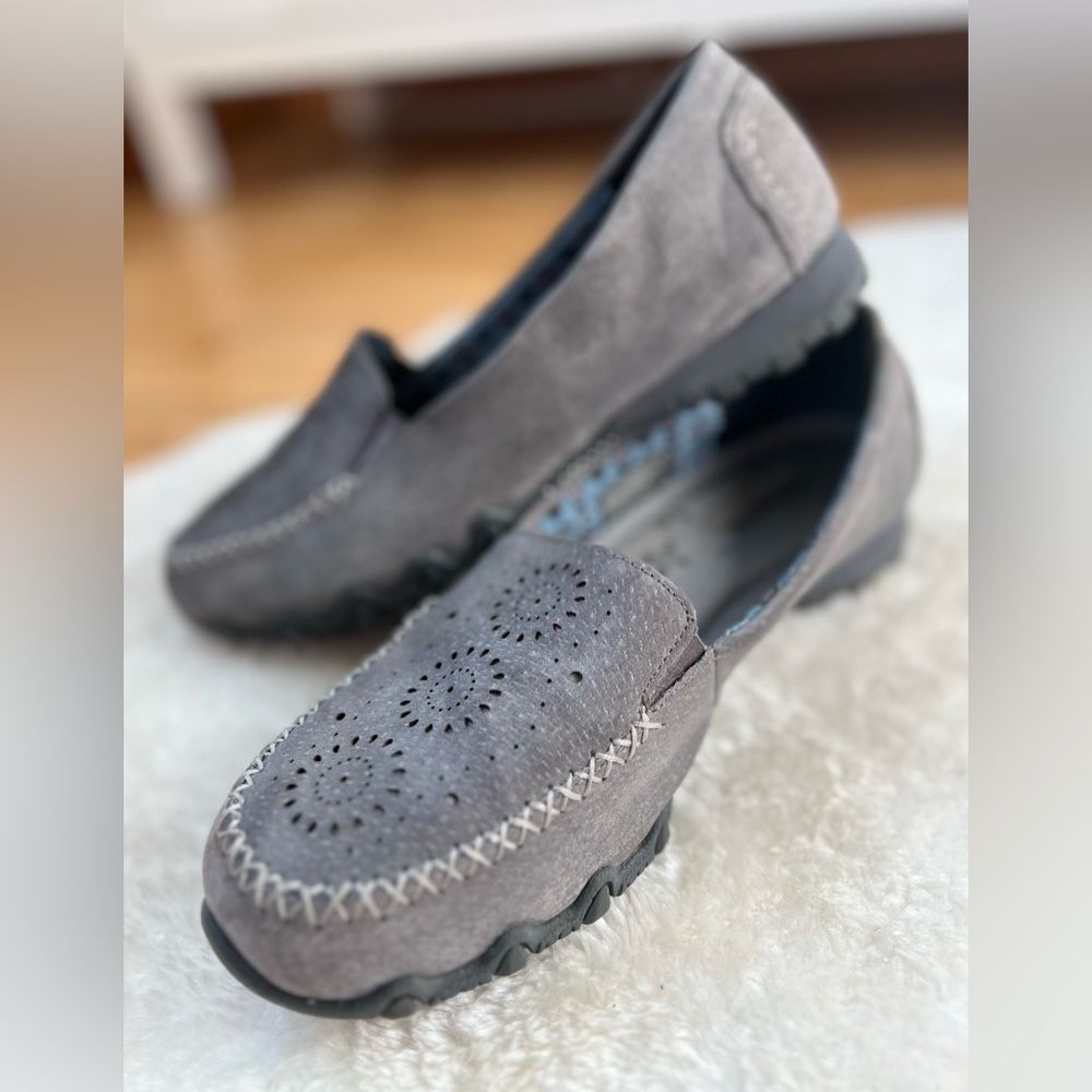 Skechers Gray Perforated Slip-On Loafers - Picture 5 of 14